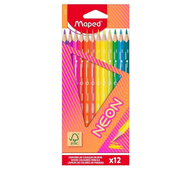 Kleurpotlood Maped Neon set à 12 kleuren