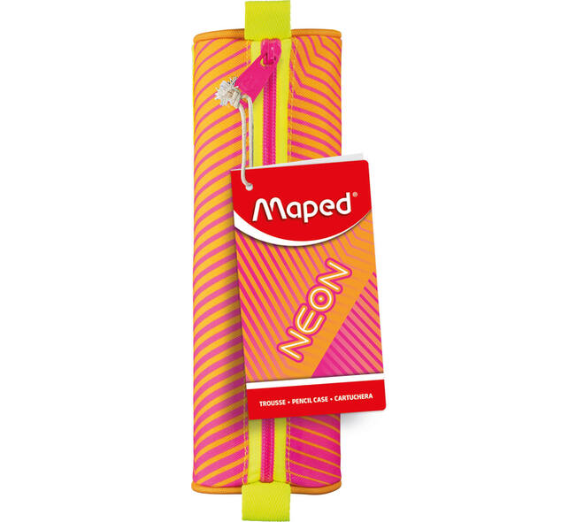 Etui Maped Neon rond oranje-roze