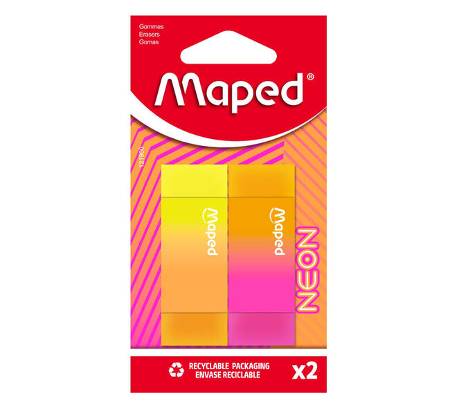 Gum Maped Neon set à 2 stuks assorti