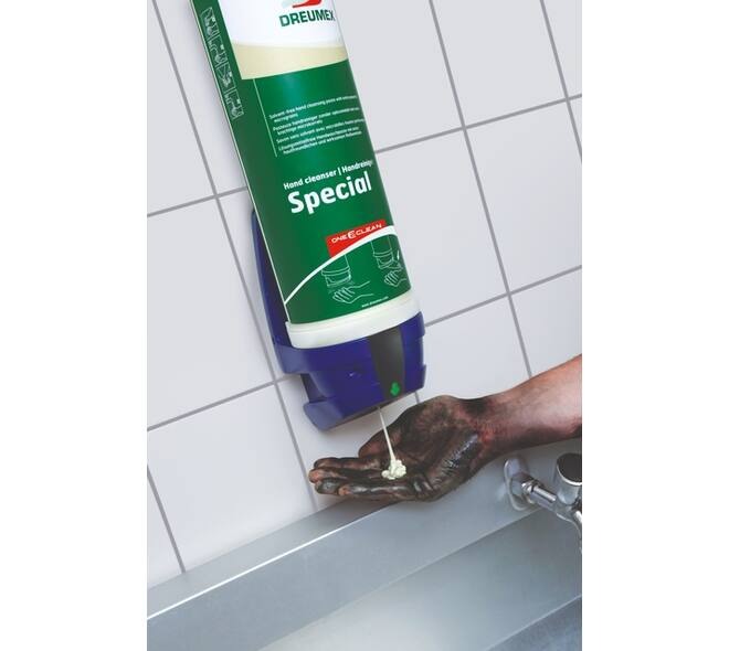 Handreinigerdispenser Dreumex One2clean sensor blauw