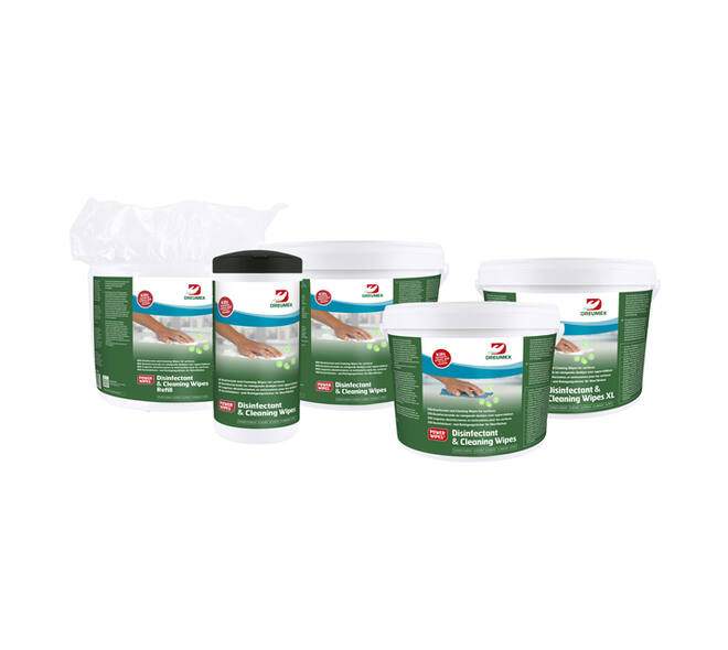 Desinfectiedoekjes Dreumex Disinfectant & Cleaning emmer 800 stuks wit