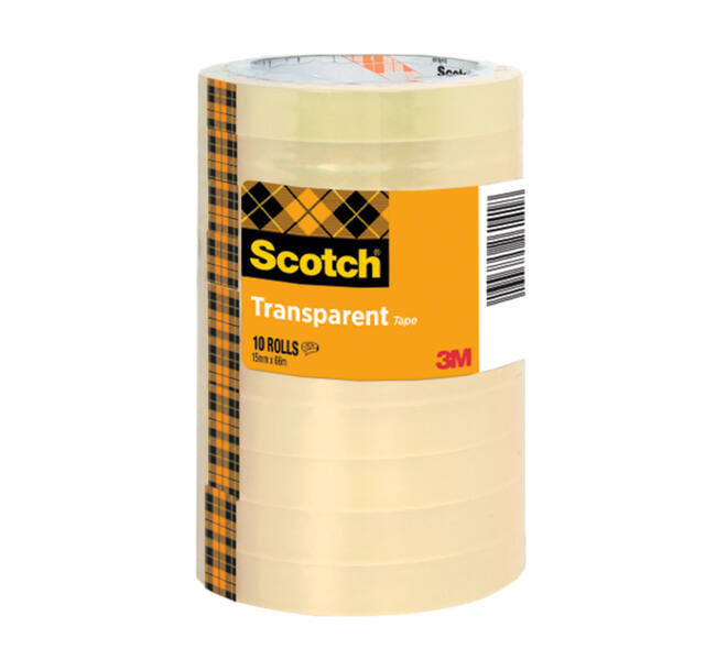 Plakband Scotch 508 15mmx66m transparant 10 rollen