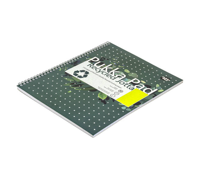 Collegeblok Pukka Pad Jotta Recycled A4 lijn 4-gaats 110 pagina's 80gr groen