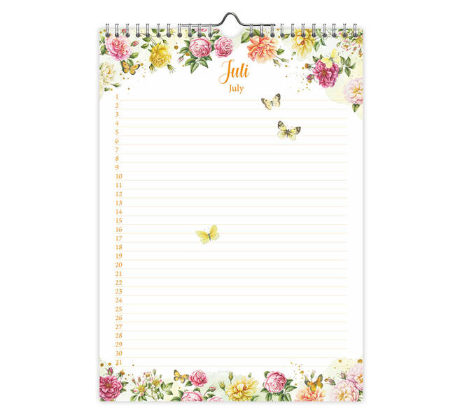 Verjaardagskalender Janneke Brinkman Voorjaar A4