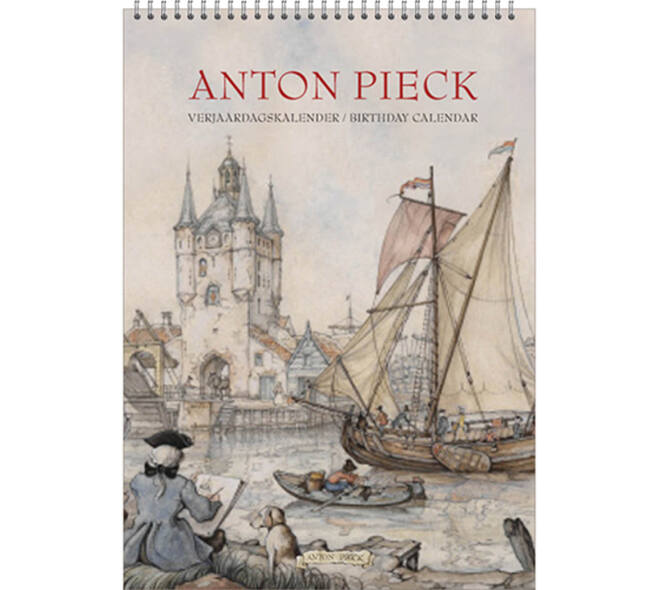 Verjaardagskalender Anton Pieck Zicht op haven A4