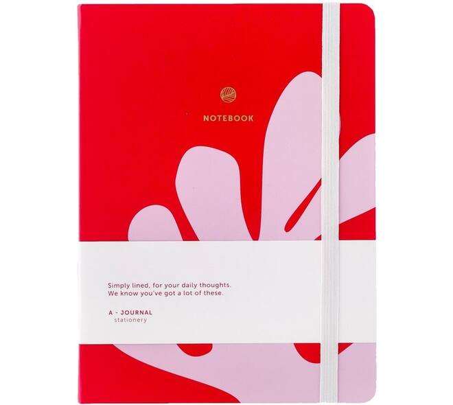 Notitieboek A5 Arty roze/rood A-Journal