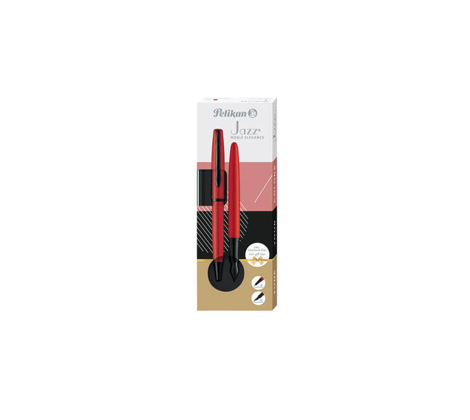 Schrijfset Pelikan Jazz Noble Elegance K36+P36 medium red