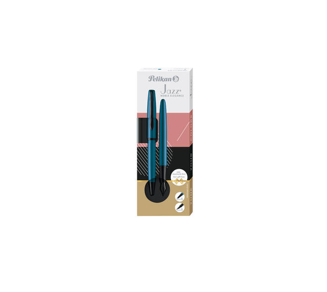 Schrijfset Pelikan Jazz Noble Elegance K36+P36 medium aquamarine