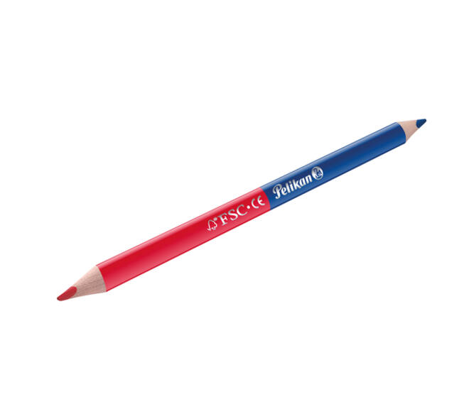 Potlood Pelikan 3mm rood/blauw 2 stuks