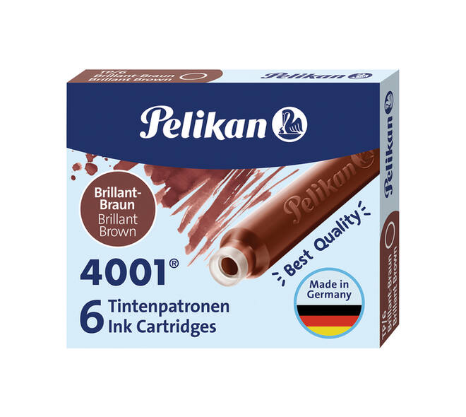 Inktpatroon Pelikan 4001 bruin 6 stuks