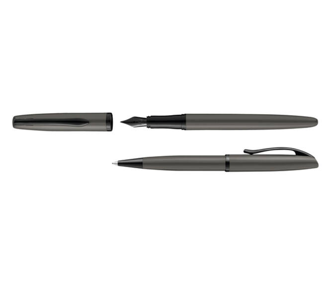 Schrijfset Pelikan Jazz Noble Elegance K36+P36 metaal stone
