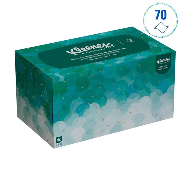Handdoek Kleenex Ultra Pop-up Box 1-laags 226x254mm 70 vel wit 6088