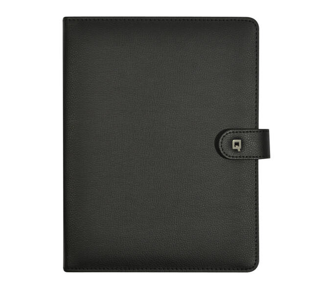 Schrijfmap DESQ voor tablet 7"-10" met sluitclip zwart