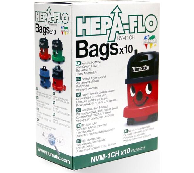 Stofzuigerzak Numatic Hepa Flo NVM-1CH microvezel Original 10 stuks