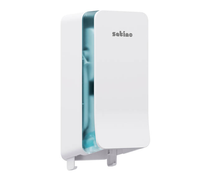 Toiletpapierdispenser Satino JT3 Hyginity systeemrol duo wit 333422