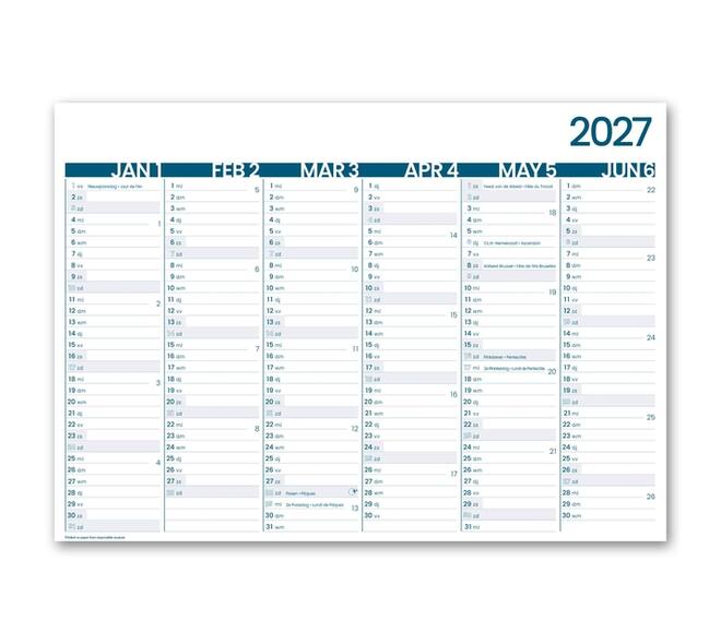6-Maandkalender 2027 INNI Groot Memento 430x320mm