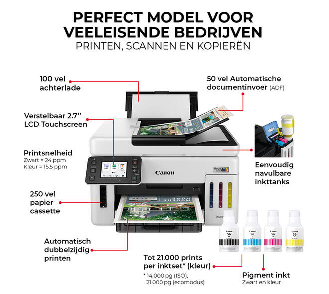 Multifunctional inktjet printer Canon MAXIFY GX6150