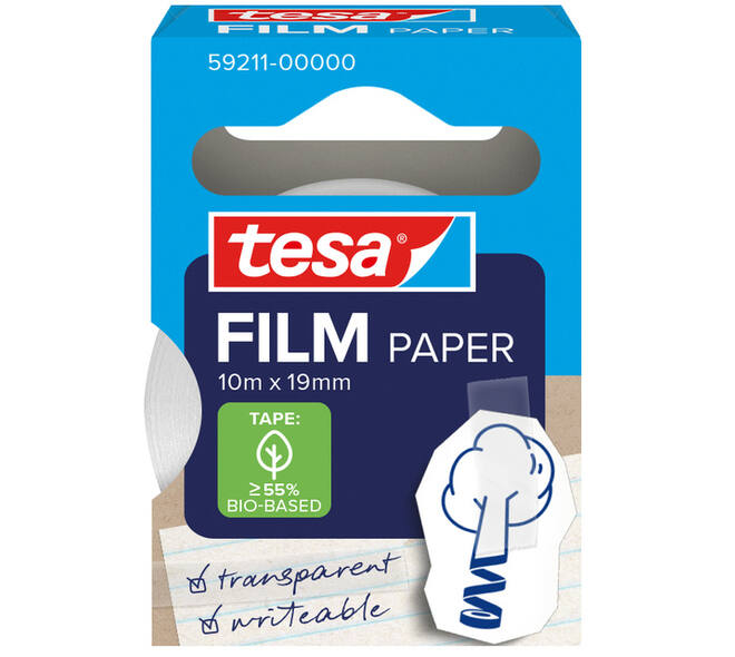 Plakband tesafilm papier 19mmx10m