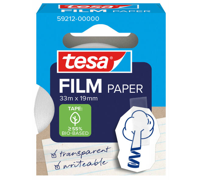 Plakband tesafilm papier 19mmx33m