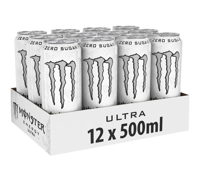 Energiedrank Monster ultra suikervrij blik 500ml