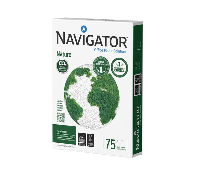 Kopieerpapier Navigator Nature A4 75gr wit 500 vel