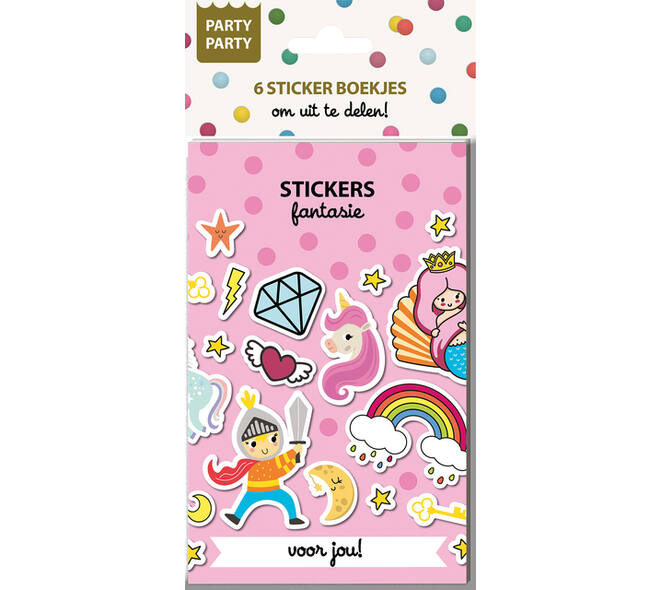 Party Party 6 Sticker boekjes - Fantasie Interstat