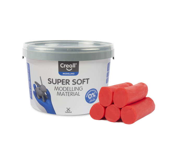Klei Creall supersoft rood 1750gram