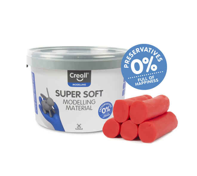 Klei Creall supersoft rood 1750gram