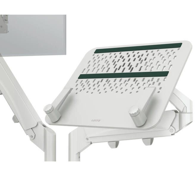 Monitor- en laptoparm Leitz Ergo ruimtebesparend dubbel grijs