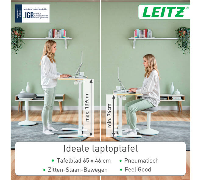 Zit-sta bureau Leitz Ergo compact inklapbaar