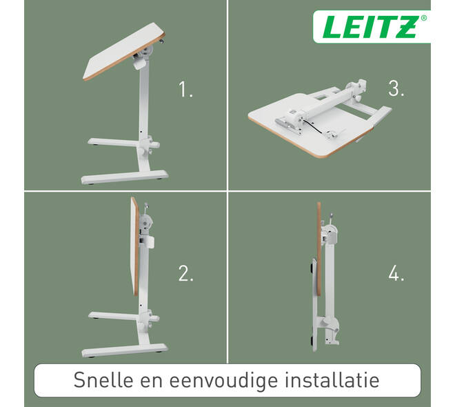 Zit-sta bureau Leitz Ergo compact inklapbaar