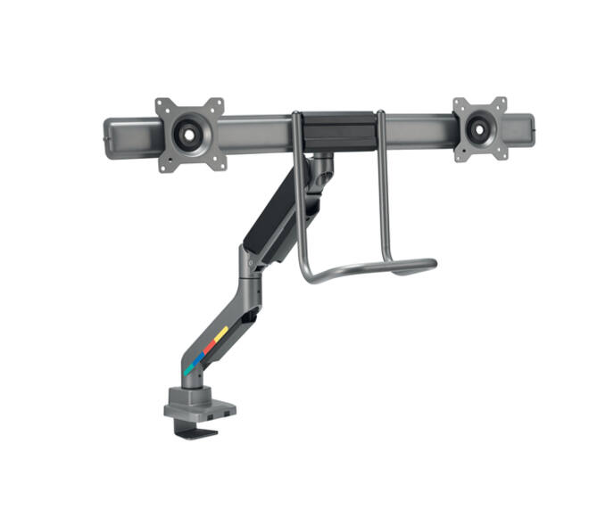 Monitorarm Kensington SmartFit dubbel dwarsbalk en handgreep