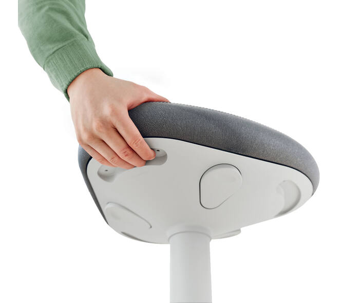 Actieve zit-sta kruk Leitz Ergo met gasveer 57-82 cm grijs