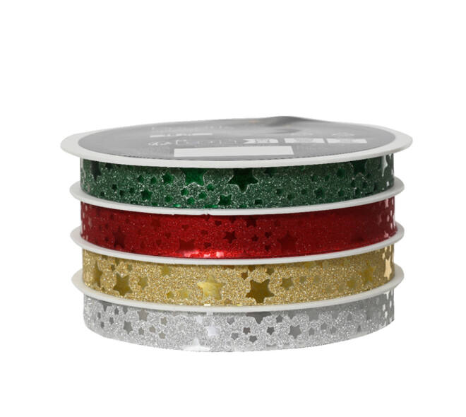 Cadeaulint Decoris rol met 4 kleuren assorti