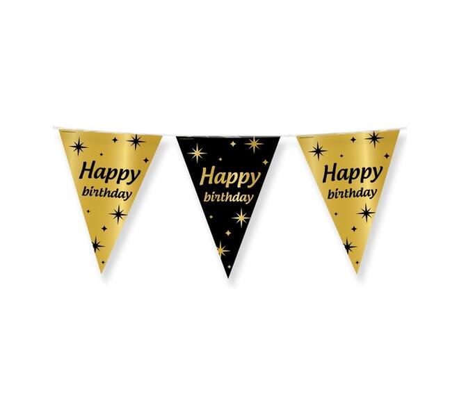 Classy Party flags foil Happy Birthday