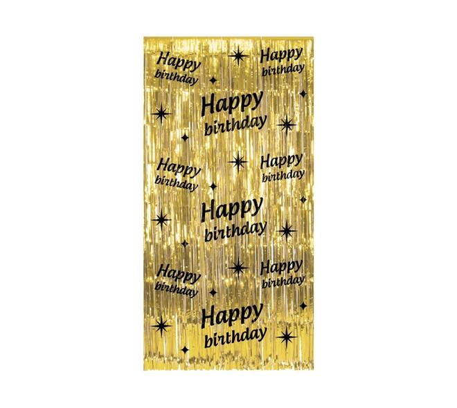 Classy Party Curtain Happy Birthday