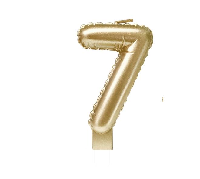 Foil balloon candle gold 7