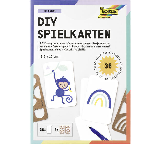 Speelkaarten Folia Blanco 6.5x10cm pak à 36 stuks
