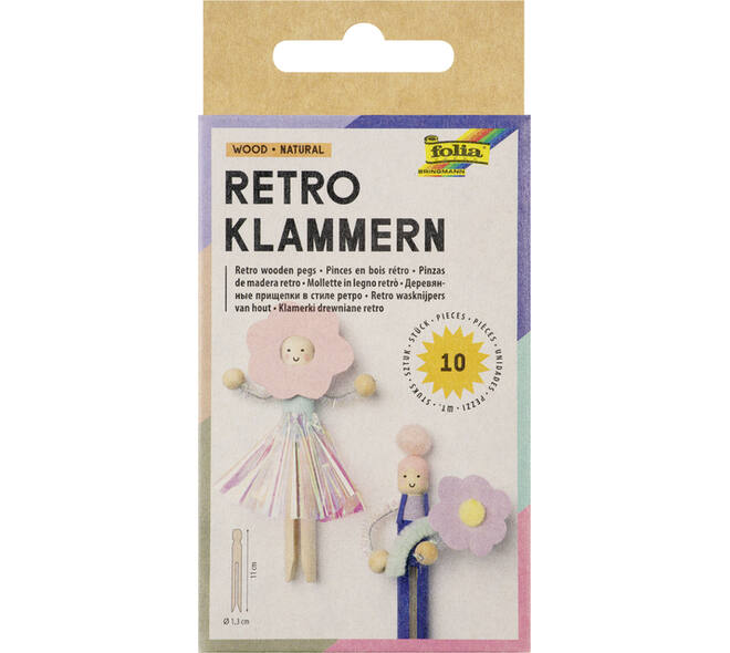 Wasknijper Folia retro pak à 10 stuks