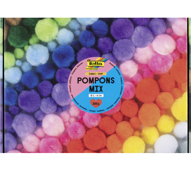 Pompons Folia 200 gram assorti