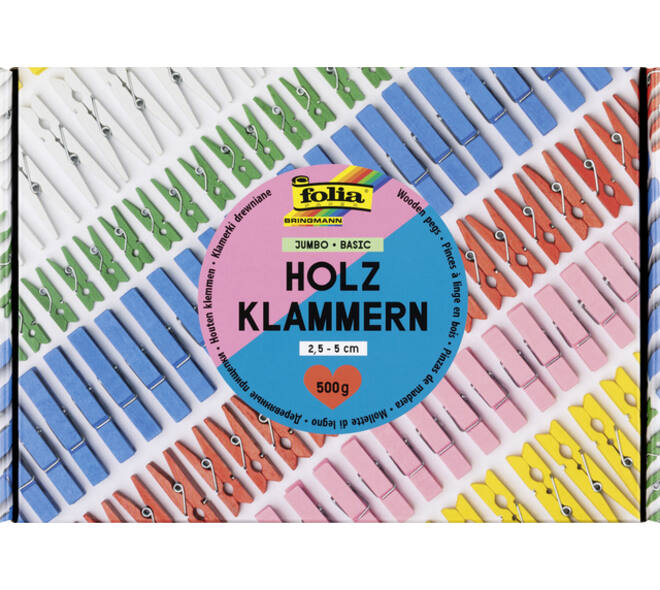 Wasknijpers Folia jumbo 500gram assorti