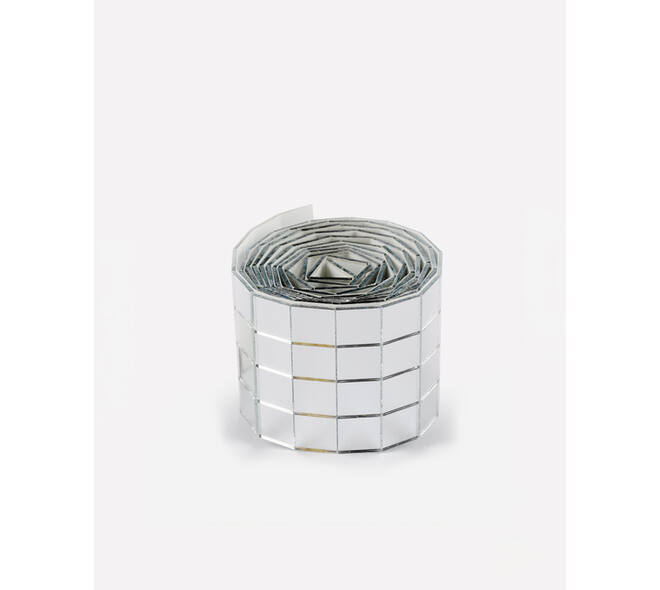 Mozaieksteentjes Folia zilver zelfklevend 10x10mm