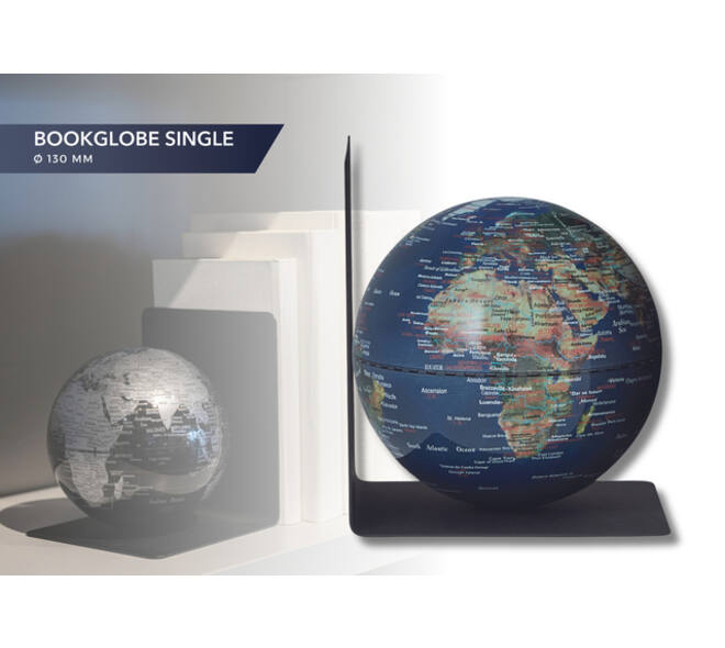 Boekensteun Troika met magnetische globe 13cm blauw-groen