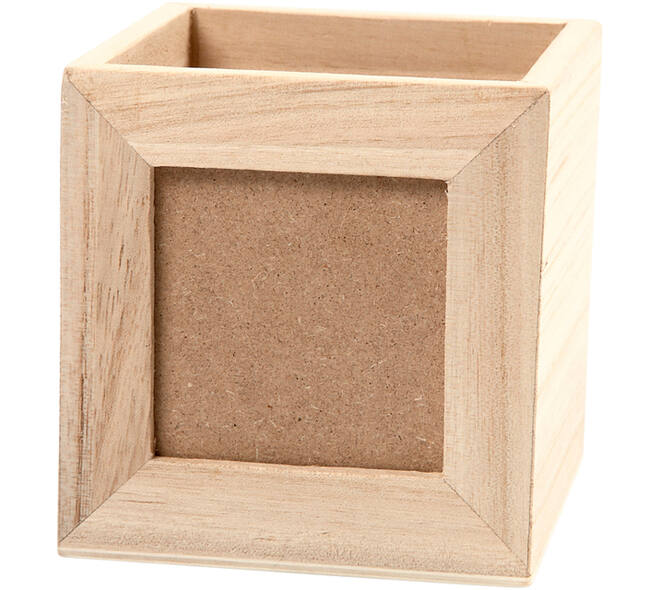 Pennenbakje Creativ Company 10x10x10cm hout