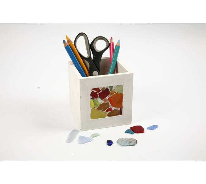 Pennenbakje Creativ Company 10x10x10cm hout