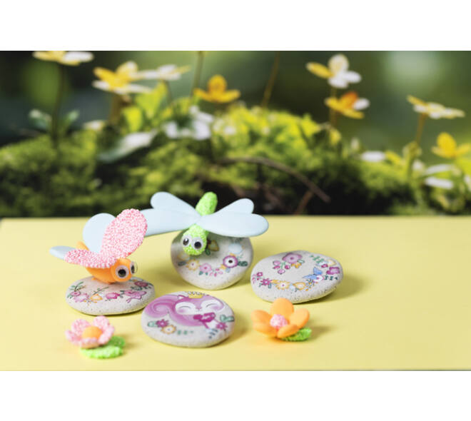 Mini Hobbyset Creativ Company boetseren steen met insect