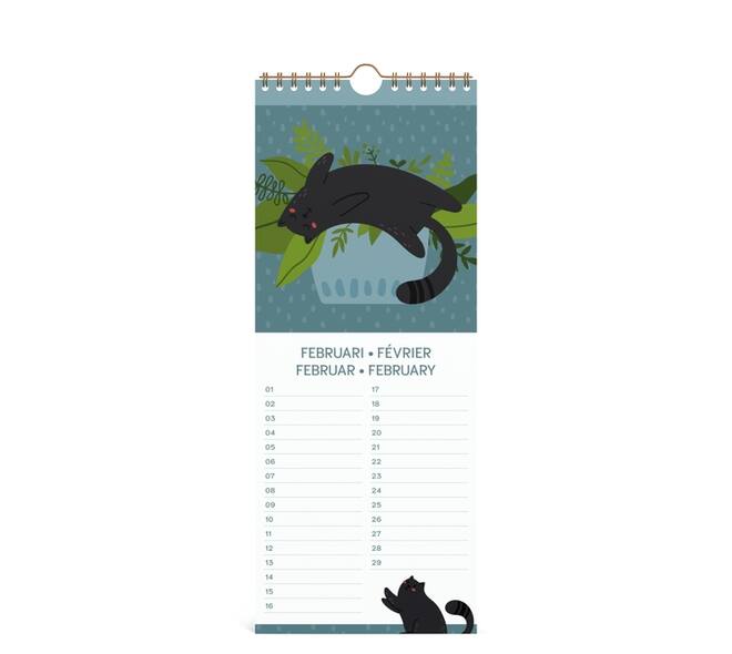 Verjaardagskalender Lannoo 130x325 Cats