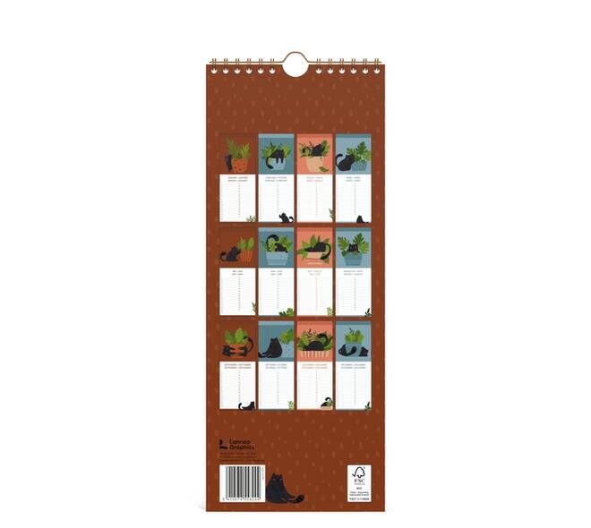 Verjaardagskalender Lannoo 130x325 Cats