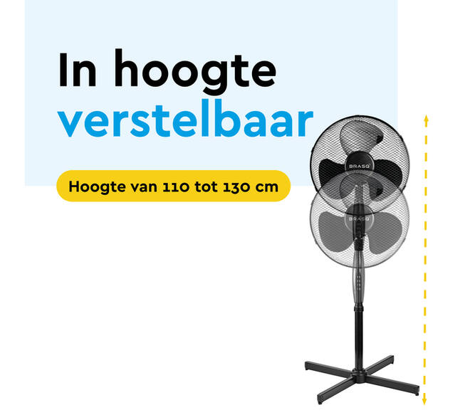 Statiefventilator BRASQ F300 Ø 40cm zwart