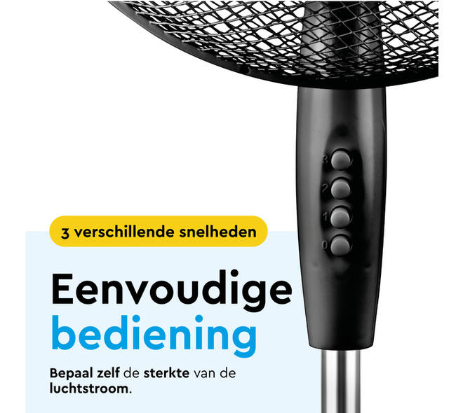 Statiefventilator BRASQ F300 Ø 40cm zwart